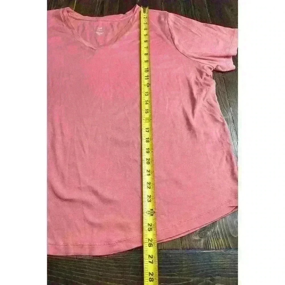 J. Jill Perfect Pima V-Neck Tee Sz 2X Pink 100% Supima Cotton *FLAW* - Picture 3 of 9